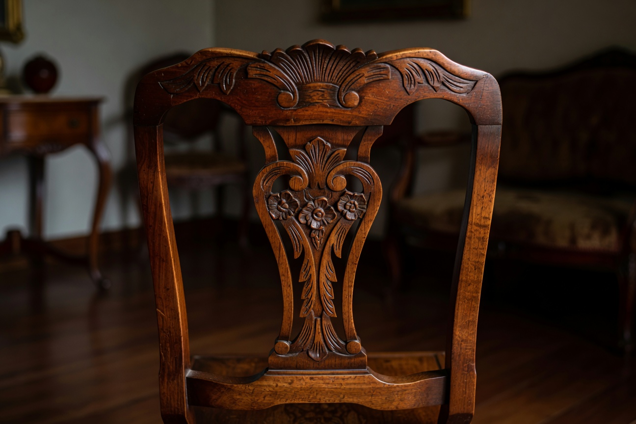 Victorian Mahogany Chair - Back View