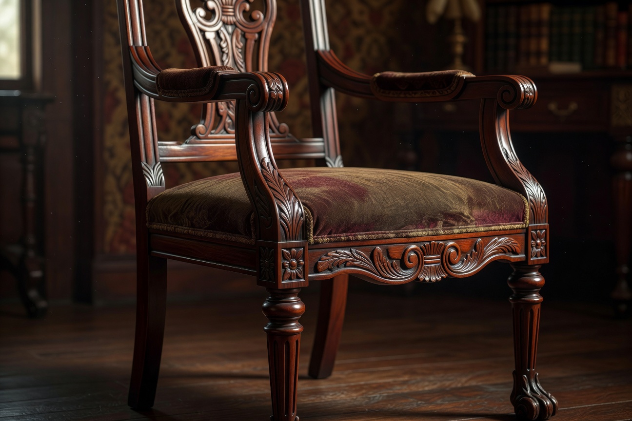 Victorian Mahogany Chair - Detail Woodwork